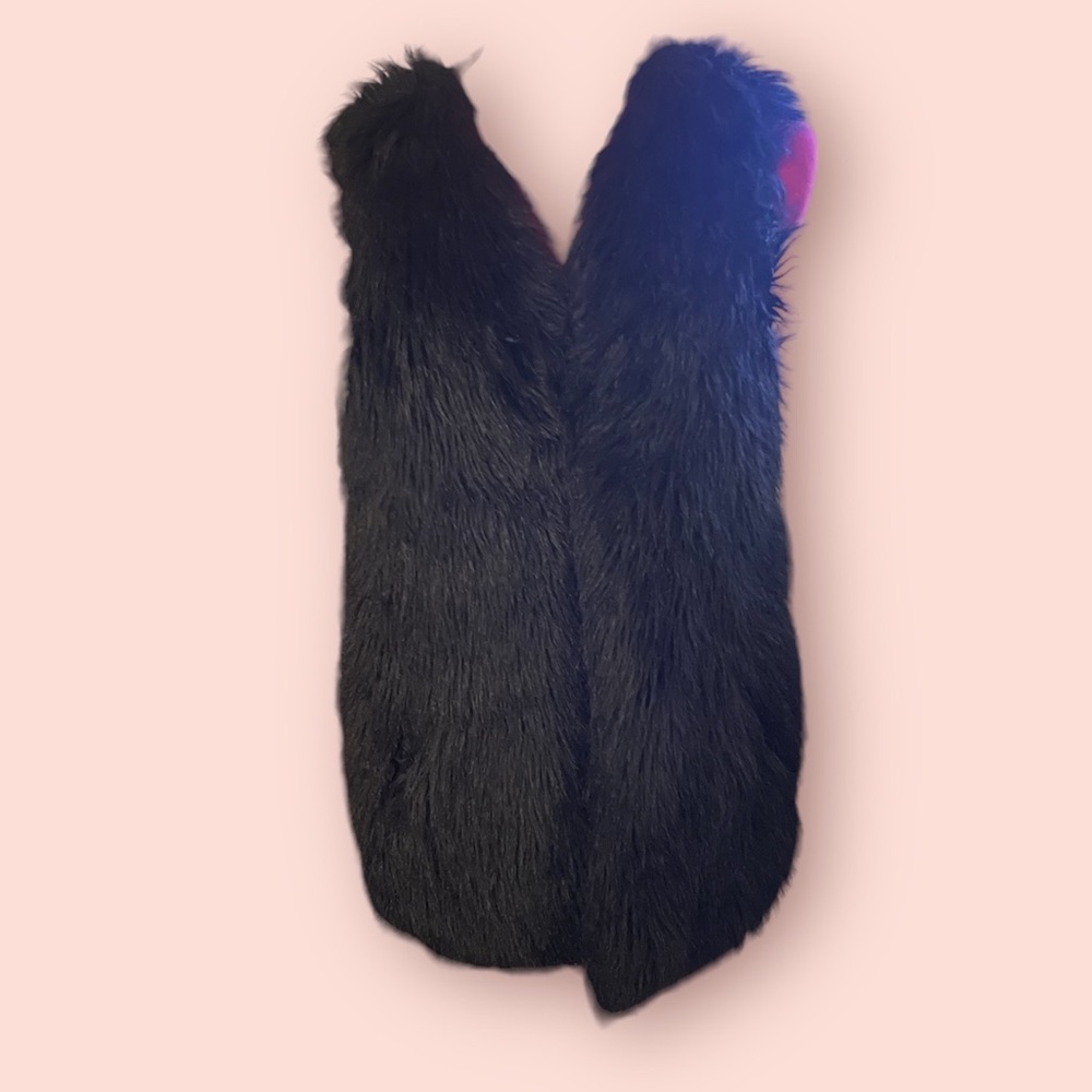 Cotton On | Faux Fur Knit Vest with Hook Front Closure | Size M/L